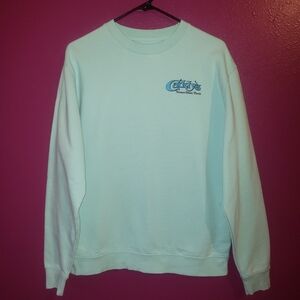 Caddy's Treasure Island Crewneck Sweatshirt (2022) Teal and Blue Colors Like New